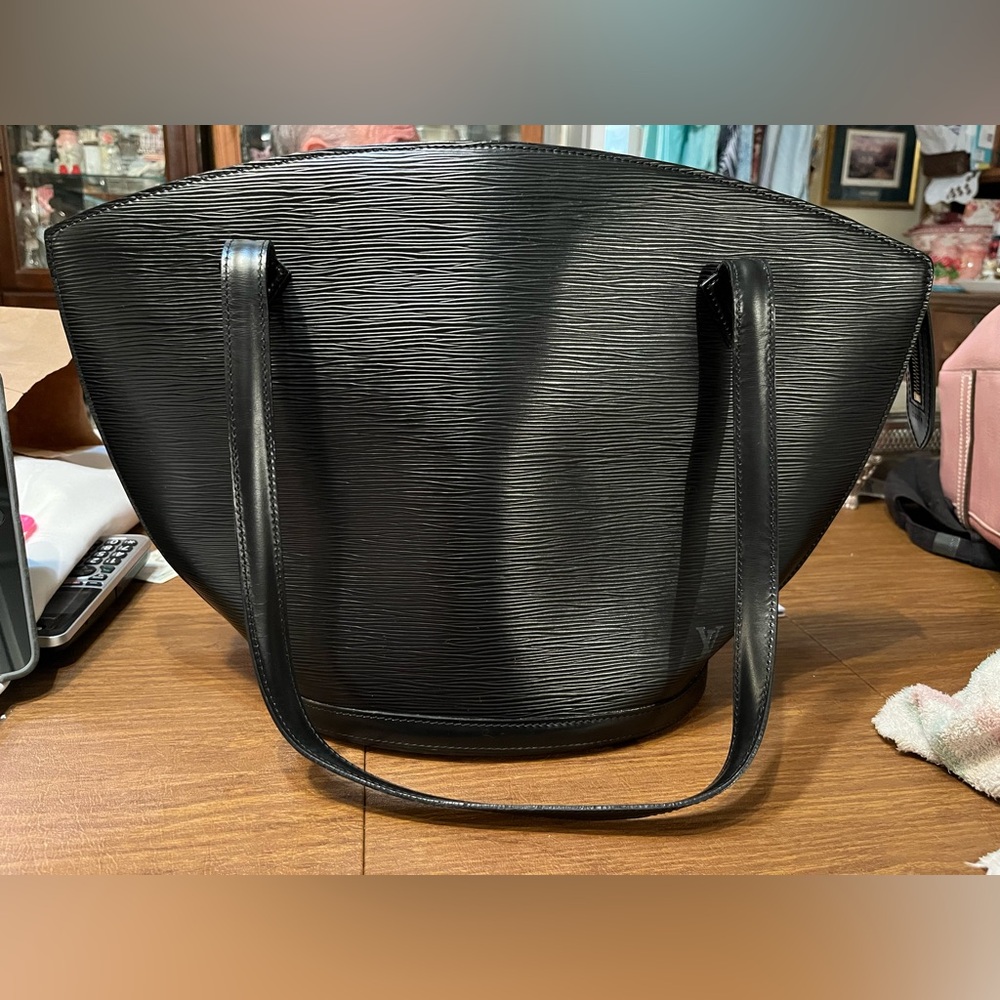 Vintage Louis Vuitton St. Jacques Black Epi Leather Ladies Shoulder Handbag